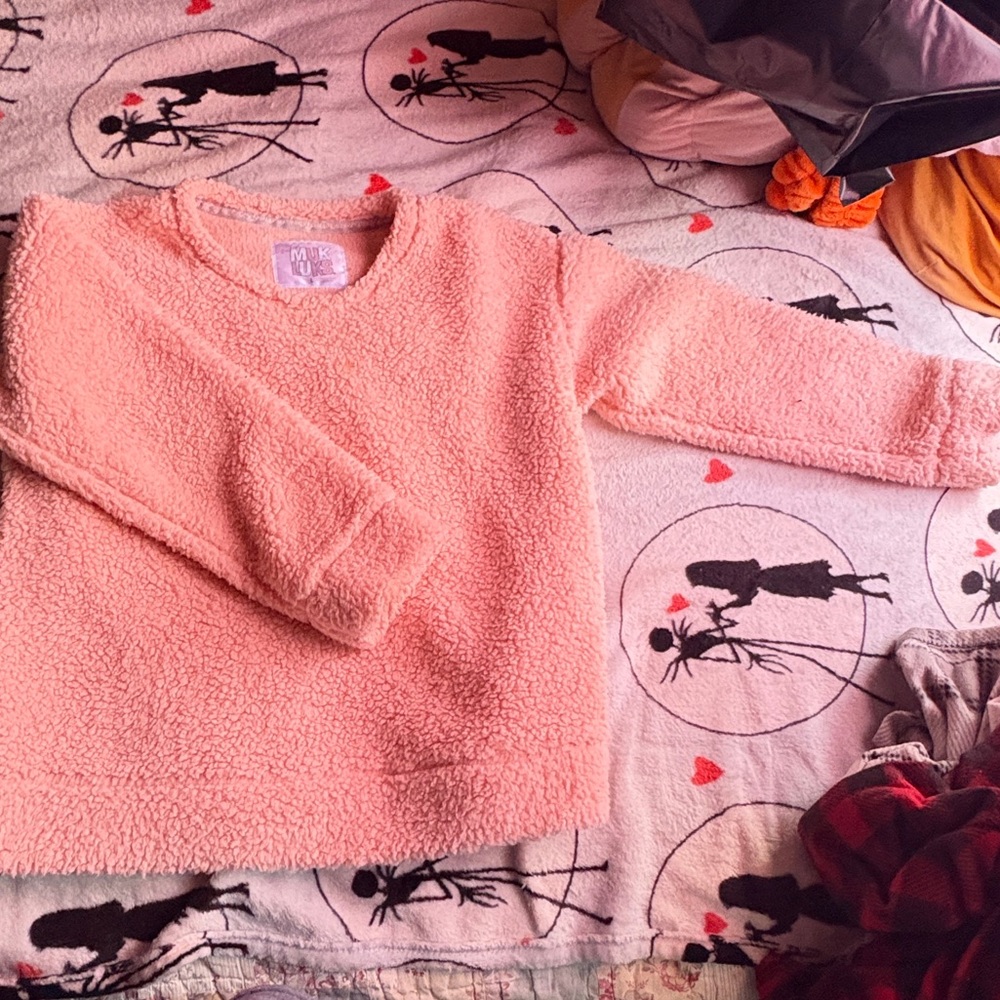 Muk Luks Pink Fleece Sweater